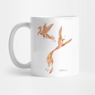 Phoenix Bird Red Horse Pony Griffon Mug